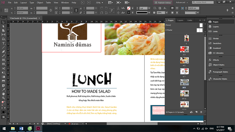 Về Ngành In Ấn  Sử dụng text trong Indesign